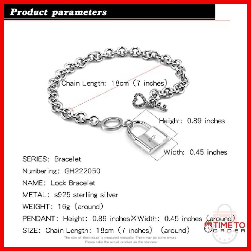 Sterling Silver Bracelet with CZ Pendant, Italian Handmade Chain, 6.3-8 Inch - Picture 4 of 8